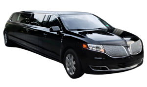 Black stretch limousine private chauffeur Westchester County limo service for hire