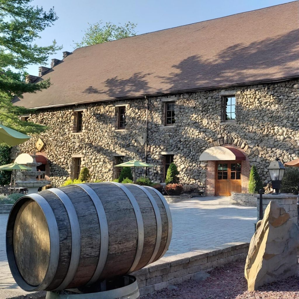 Winery house at Brotherhood Winery in the Hudson Valley during a chauffeured wine tasting tour from Westchester County.
